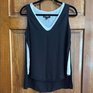Banana Republic sheer black/white tank